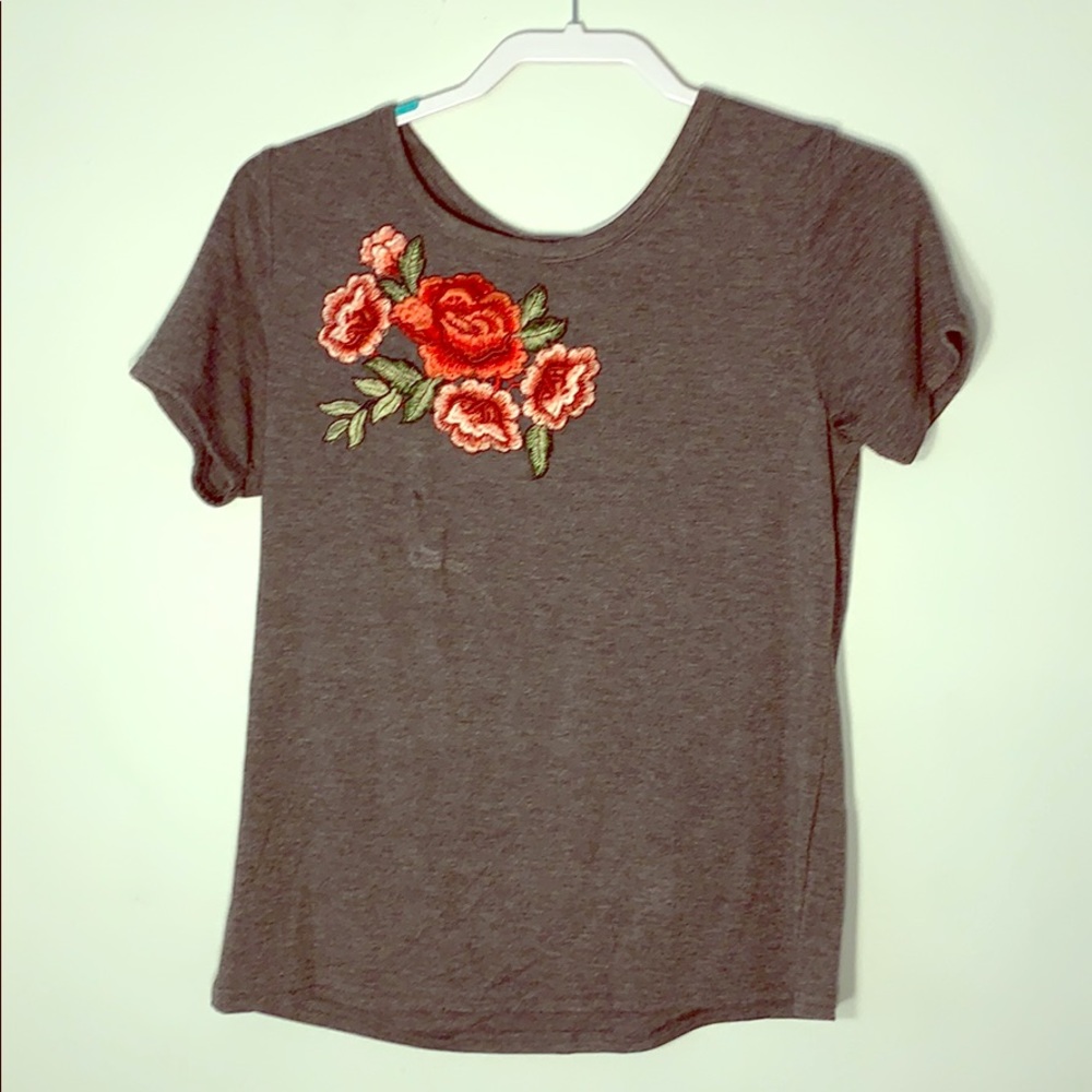 Messy Bun Just Chillin’ Rose & Gray Shirt